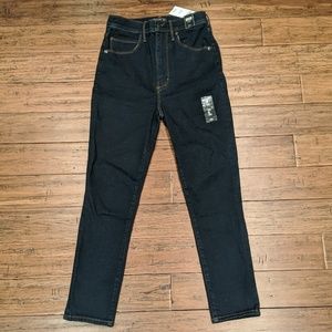 Abercrombie dark wash high rise ankle jeans